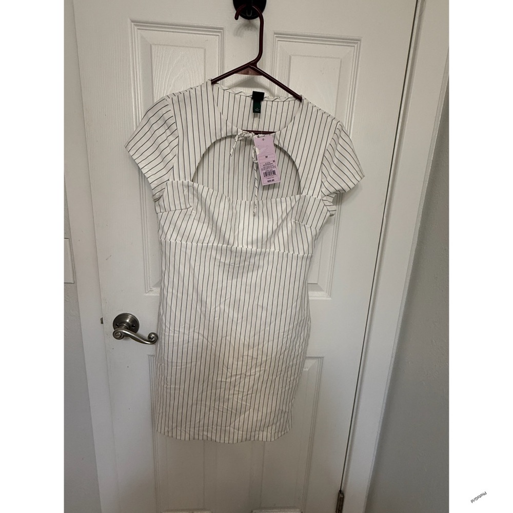 Elegant Striped Mini Dress